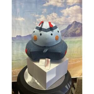 NWT Lightning Bug Plush Spaceship Accent Pillow 9.5" x 8" bedroom decor